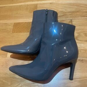Marks & Spencer Women's Glossy Gray Heeled Boots